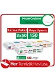 Sleepy Easy Clean Mopa Uyumlu Yer Temizlik Havlusu Karma Paket 3X50 (150 Yaprak) - 1