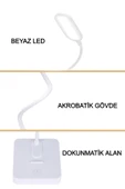 Şarjlı Dokunmatik Masa Lambası – Kitap Okuma, Ders Çalışma, 3 Modlu Ayarlanabilir Beyaz Işık - 3
