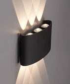 Çift Yönlü Led Aplik Siyah Kasa 3200K Sarı Işık (Su Geçirmez) - 1