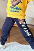 Erkek Çocuk Digital Ayı ve Mountain Yazı Baskılı Sarı Eşofman Takım thumbnail 3