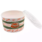 Kapaklı Karton Çorba Kasesi 16 Oz 25 Adet - 2