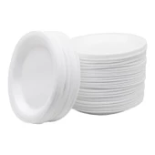 Köpük Tabak Yuvarlak Büyük Boy 50 Adet Çap:23cm - 2