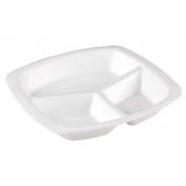 3 Gözlü Köpük Tabak 200 Adet - 1