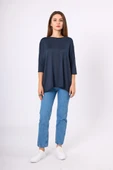 Peraluna Helion Bol Kesim Kadin Triko Kazak - Lacivert thumbnail 1