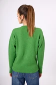 Peraluna Lorna Boncuk İşlemeli Kadın Triko Kazak - Açık Yeşil thumbnail 8