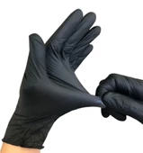 Çok Amaçlı Siyah Nitril Pudrasız Eldiven L 100 Adet - 4