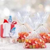Parlak Bantsız Şeffaf Jelatin - Şekerleme, Aksesuar, Ürün Paketleme Poşeti 20x30cm 50 Adet - 1