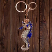 Mavi Kristal Taşlı Denizatı Anahtarlık thumbnail 4