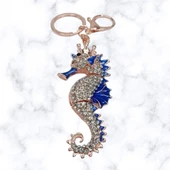 Mavi Kristal Taşlı Denizatı Anahtarlık thumbnail 5