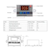 XH-W3002 Dijital Termostat Sıcaklık Kontrol Cihazı 220V 1500W, Kuluçka Termostat - 3
