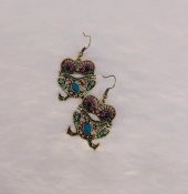 Hdmarketim Vintage Hürrem Sultan Otantik Sallantılı Kurbaga Küpe - 2