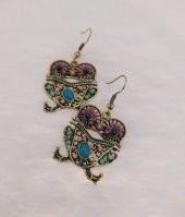 Hdmarketim Vintage Hürrem Sultan Otantik Sallantılı Kurbaga Küpe - 3