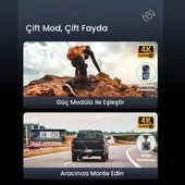 +360 V9h 4k Wifi 140 ultra Geniş Açı Kristal Gece Modu Adas Sistemi Akıllı Araç Ve Aksiyon kamerası (2024) thumbnail 2