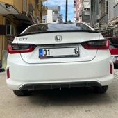 Honda City RS 2020 Bagaj Üstü Spoiler Parlak Siyah Boyalı İthal Ürün Plastik - 1