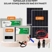 Yapısolar 3 Kw Mppt Monokristal Solar Güneş Enerjisi Bağ Evi Paketi - 1