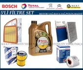 Citroen C4 1.6 E-Hdi Filtre Bakım Seti + Motor Yağı - 1