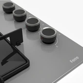 FERRE SS208 KARE EMAYE IZG. GRİ CAM OCAK - 3