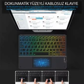 TriLine 9.7” RGB Renkli Aydınlatmalı İngilizce Bluetooth Klavye 24.5X17.5 cm İnce Slim Şarj Edilebilir thumbnail 5
