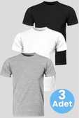 Uniquetrenders   Erkek Sıfır Yaka Pamuklu Fanila 3'lü Set - 1