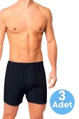 Uniquetrenders   Erkek Rahat Kesim Paçalı Pamuklu Külot Boxer 3'lü Set - 4