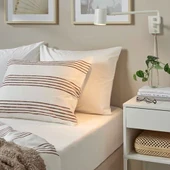 IKEA DVALA Çift Kişilik Lastikli Çarşaf 160x200 Cm Beyaz - 5