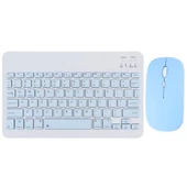 Tüm Cihazlara Uyumlu Kablosuz Bluetooth Klavye ve Mause Seti Tablet Telefon iPad Samsung Galaxy Honor Redmi Lenovo - 4