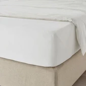 IKEA DVALA Çift Kişilik Lastikli Çarşaf 160x200 Cm Beyaz - 2