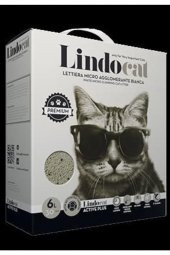 6 LT LİNDOCAT AKTİF KARBON İNCE TANELİ TOPAKLANAN KEDİ KUMU KARTON AMBALAJ KUM - 1