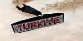 Hdmarketim Swarovski Taşlı Türkiye Yazılı Ayarlanabilir Bileklik - 1