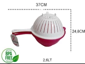 Moonstar Küvetli Süzgeç Pratik Çift Yönlü Süzgeç-CLB-355-FUŞYA+BEYAZ - 4