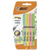 Bic Fosforlu Kalem Markıng Highlıghter Grip Pastel Renkler 4 LÜ 964859 - 1