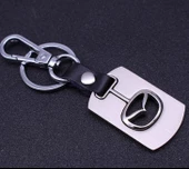 Mazda Logolu Krom Deri Oto Araba Anahtarlık - 2