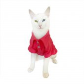 RL Pink Navy Polo Yaka Tişört Kedi Kıyafeti  Kedi Elbisesi - 4
