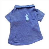 RL Denim Blue Polo Yaka Tişört Kedi Kıyafeti  Kedi Elbisesi - 2