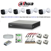 Dahua 2mp 4 kameralı Dış Ortam Dahili Sesli Full Kamera Seti 500GB Disk HAC-HFW1200C-A-0360B - 1