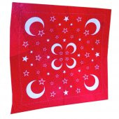 AY YILDIZLI BANDANA ASKER ŞALI KINA GECESİ DÜĞÜN ŞALI - 1
