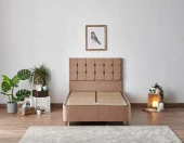 Niron  W. Cotton 120x200 cm Tek Kişilik Pedli Yatak Baza Başlık Takımı - Kumaş Baza, Başlık ve Yatak Seti - 4