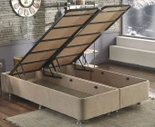 Niron  W. Cotton 140x190 cm Çift Kişilik Pedli Yatak Baza Başlık Takımı - Kumaş Baza, Başlık ve Yatak Seti thumbnail 12