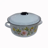 Yuvam Emaye Dekorlu 5li Kapaklı Emaye Tencere Seti 16-18-20-22-24 Cm thumbnail 3