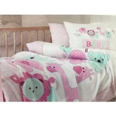 ÖZDİLEK NEVRESİM TAKIMI PİKELİ BEBE PINK ANIMALS PEMBE - 2