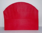 Tela Aşçı Kepi 23 cm. Kırmızı 100 Adet - 1