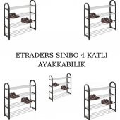 Sinbo Ayakkabılık Masif Ahşap Çubuklar 4 Katlı 5 ADET - 1