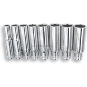 8 Parça 1/4" 6 Köşe Derin Lokma Anahtar Takımı (Raylı) - 2