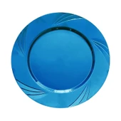 Kullan At Parti Davet Sunum Servis Plastik Sert Mika Tabak - 26 Cm. - Turkuaz - 6 Adetlik Paket thumbnail 2