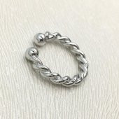 Gümüş Burgu Kıkırdak Küpe - 1