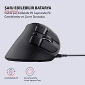 TriLine Bluetooth+2.4G Kablosuz Dikey Ergonomik Şarj Edilebilir Sessiz Mouse - 8
