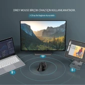 TriLine Bluetooth+2.4G Kablosuz Dikey Ergonomik Şarj Edilebilir Sessiz Mouse - 9