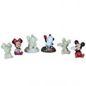 Boyanabilir Polyester Poliüretan Ham Obje Mickey Minnie Mouse Panda 3 Biblo Set - 1