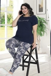 Hayal Teknur 9125 Büyük Beden Penye Pijama Takımı - Battal Pijama Takımları - 1