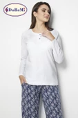 DoReMi White-Black Bayan Pijama Takımı thumbnail 9